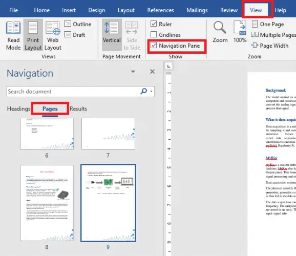 bow to delete a page in microsoft word