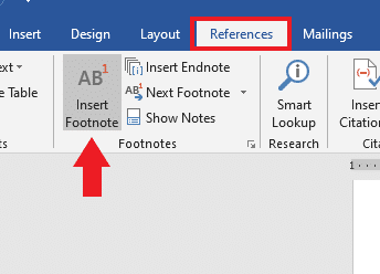 how to add a footnote in microsoft word